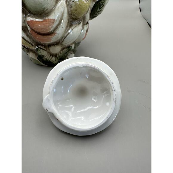 Rare Lefton "Fruits of Italy" Majolica Style Cream and Sugar 1950s Japan - Picture 7 of 7